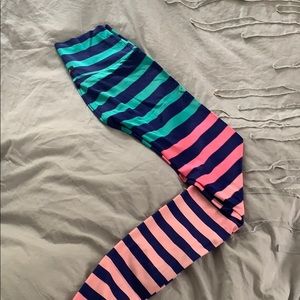 K. Deer size medium striped tights